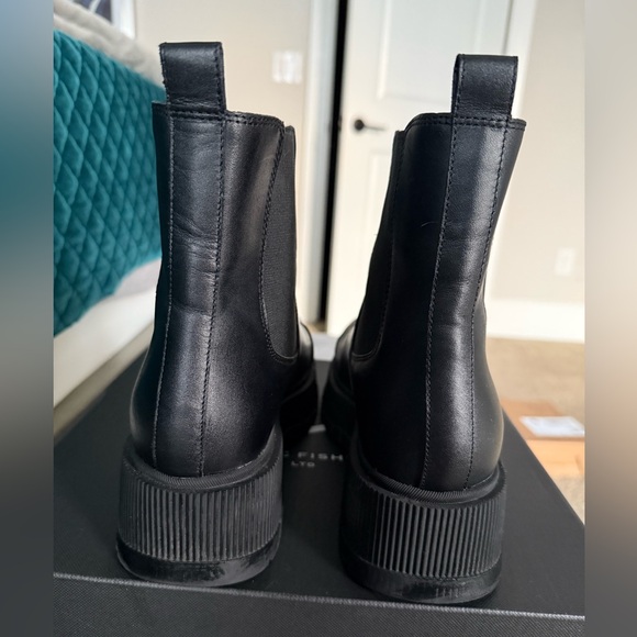 Marc Fisher LTD Bermedia Black Leather Lug Boots - Picture 14 of 14